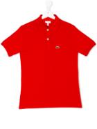 Lacoste Kids - Logo Embroidery Polo Shirt - Kids - Cotton - 16 Yrs, Red
