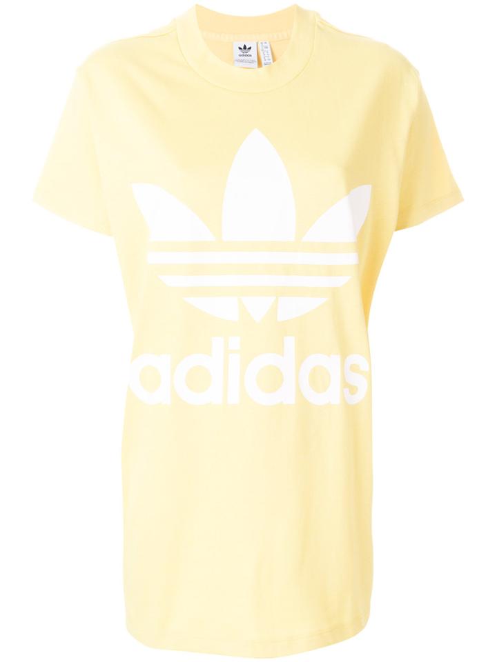 Adidas Trefoil Print T-shirt - Yellow & Orange