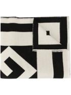 Givenchy Intarsia Logo Knitted Scarf - White