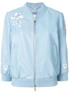 Blugirl Cut-out Bomber Jacket - Blue