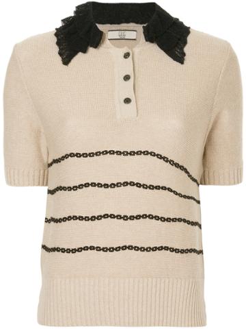 Non Tokyo Knitted Polo Shirt - Nude & Neutrals