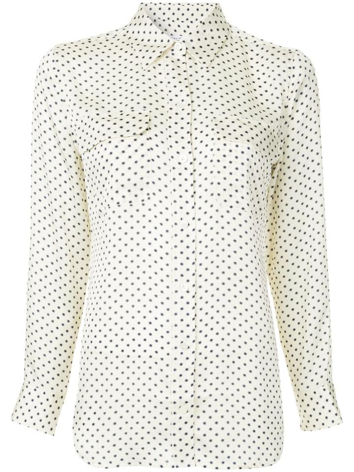 Equipment Star Print Slim Shirt - White