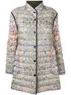 Etro Paisley Print Padded Coat - Green