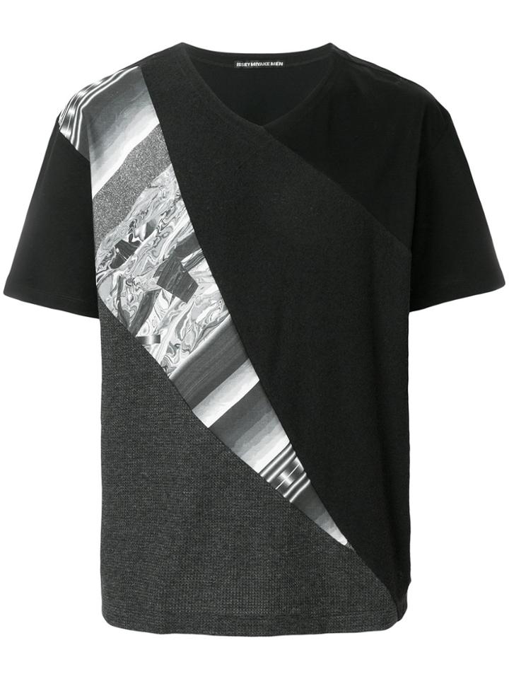 Issey Miyake Men Colour Combi Jersey T-shirt - Black