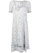 Comme Des Garçons Vintage Geometric-print Midi Dress - White