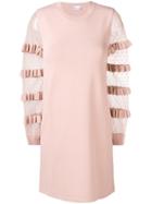 Red Valentino Tulle Sleeved Dress - Neutrals