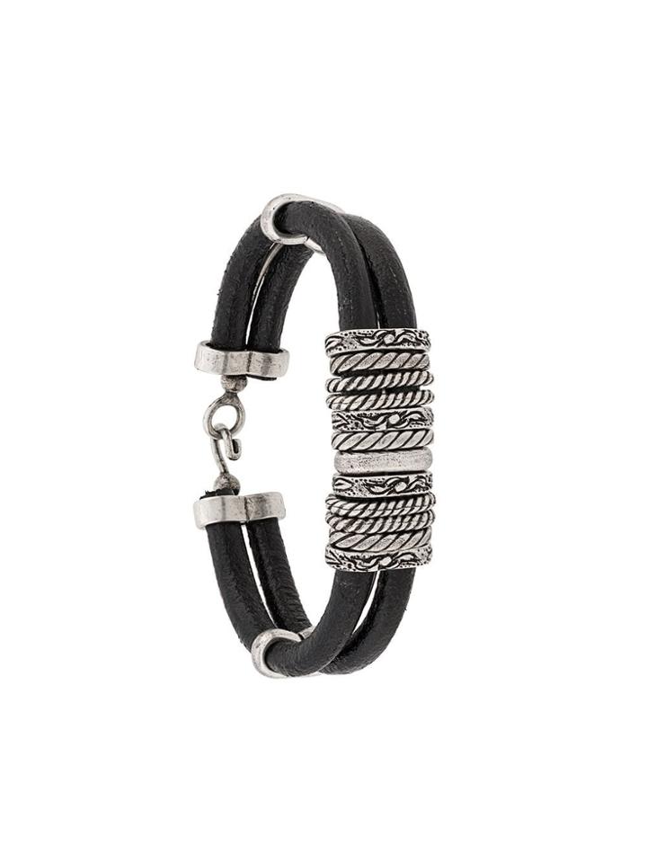 Saint Laurent Multiloop Bracelet - Black