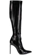 Saint Laurent Heeled Knee High Boots - Black