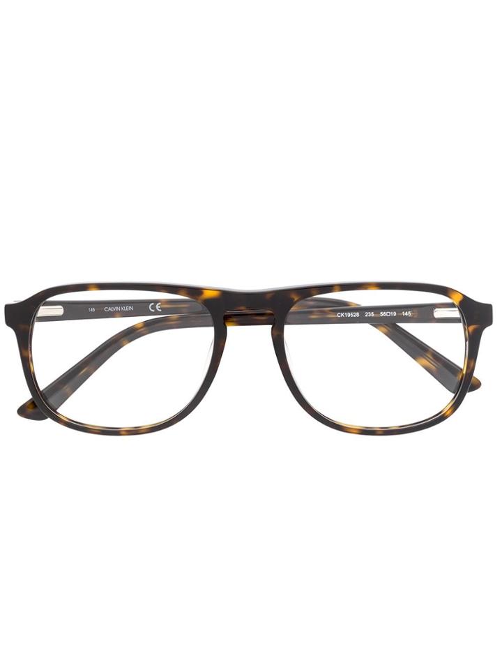 Calvin Klein Calvin Klein Ck19528 235 Havana Leather/fur/exotic