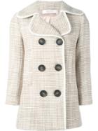 See By Chloé Tweed Peacoat, Women's, Size: 38, Nude/neutrals, Acrylic/cotton/polyamide/acetate