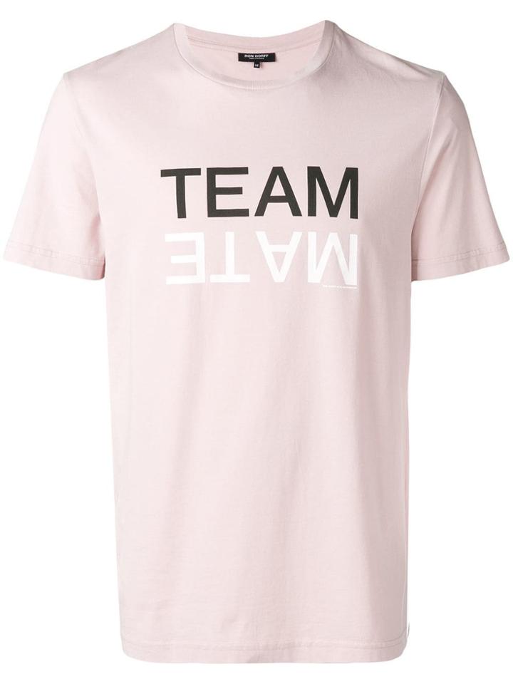 Ron Dorff Screen Print T-shirt - Pink & Purple