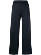 Barrie Knitted Wide-leg Trousers - Blue