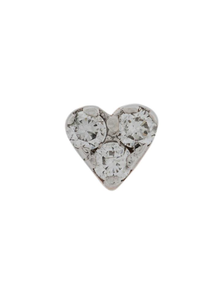 Kismet By Milka 14kt Rose Gold Mini Heart Diamond Stud