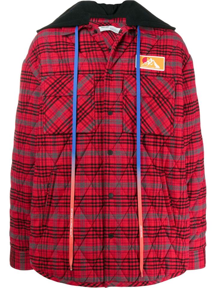 Off-white Check Flannel Jacket - Red