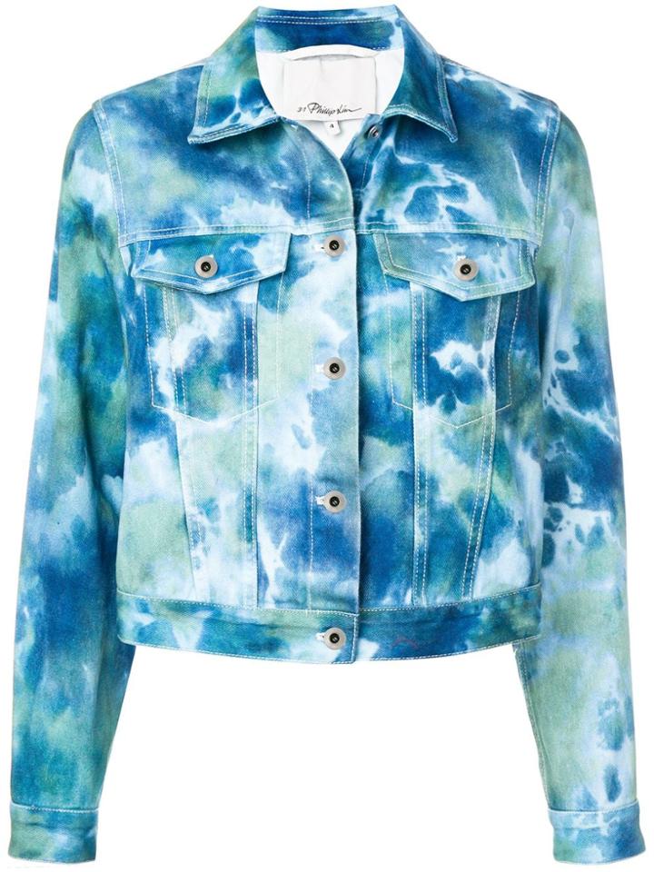 3.1 Phillip Lim Tie-dye Denim Jacket - Blue