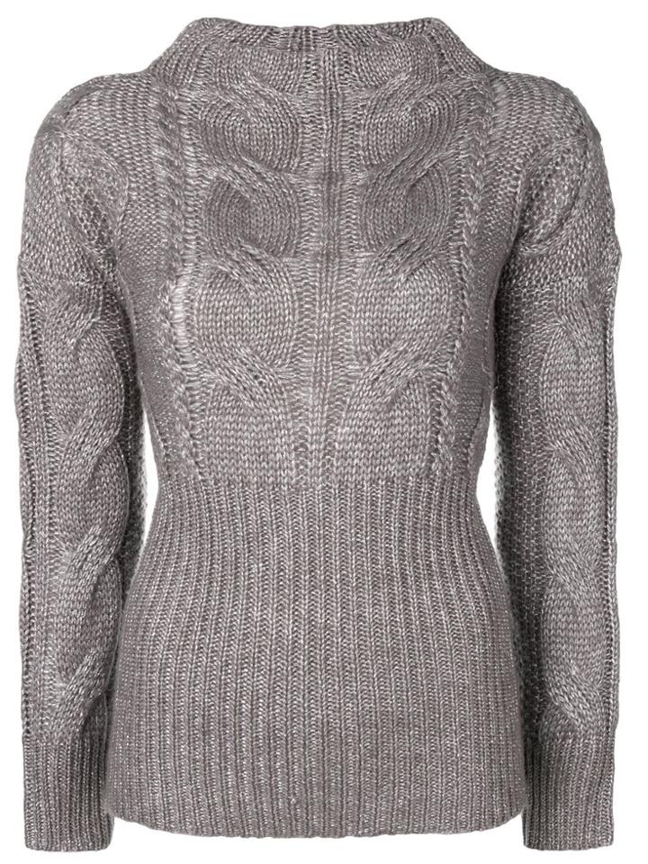 Snobby Sheep Braided Knit Sweater - Grey