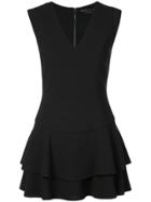 Alice+olivia Ruffled Hem Dress - Black