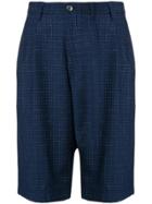 Junya Watanabe Man Check Bermuda Shorts - Blue