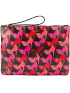 Lanvin Shoe Print Clutch, Women's, Black, Leather