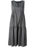 Odeeh Shift Ruffled Dress, Women's, Size: 36, Grey, Cotton
