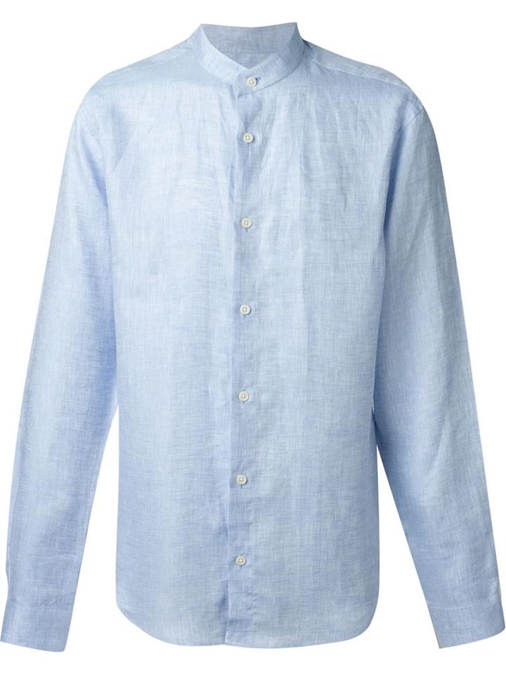 Z Zegna Band Collar Shirt