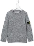 Stone Island Kids Round Neck Jumper, Boy's, Size: 12 Yrs, Grey