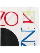 Kenzo Logo Scarf - White