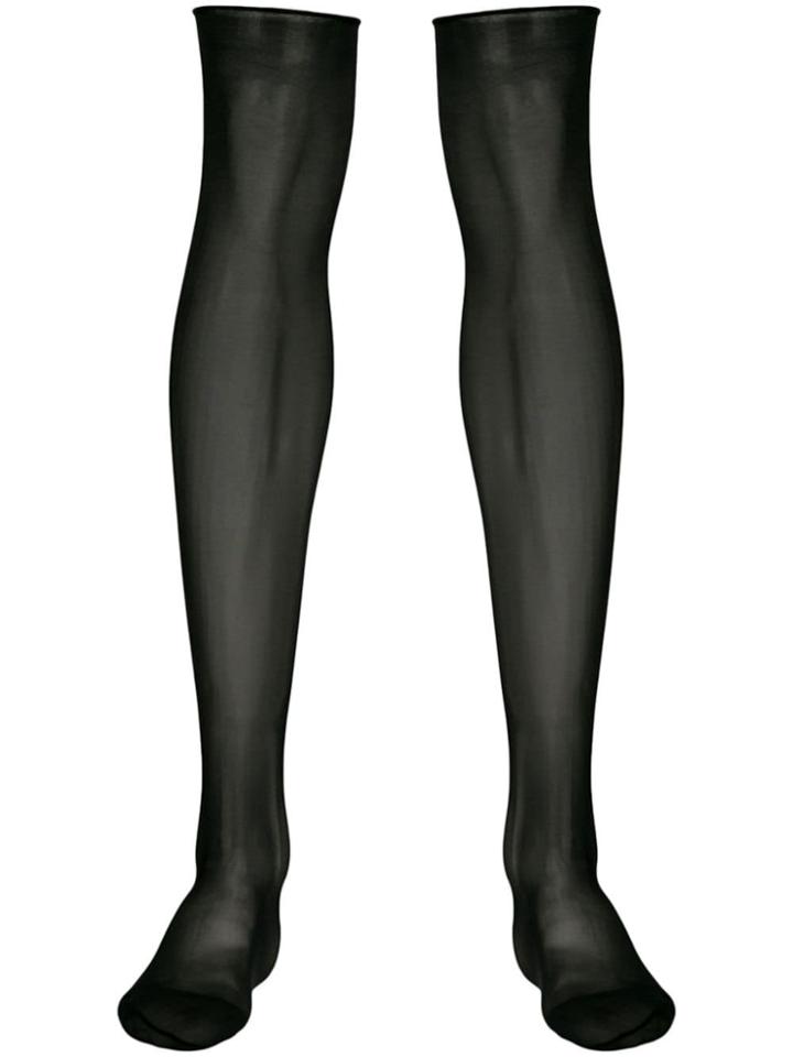 Maison Close Sheer Knee Length Stockings - Black