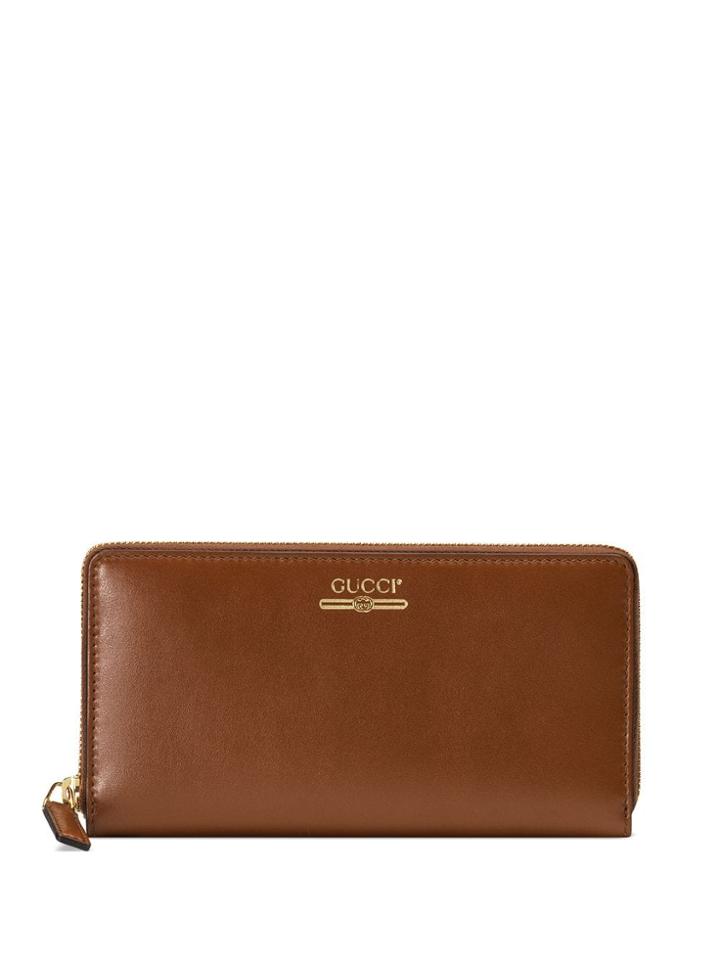 Gucci Logo Wallet - Brown