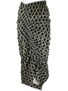 Preen By Thornton Bregazzi Printed Midi Skirt - Black