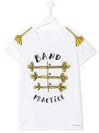Burberry Kids 'band Practise' T-shirt, Boy's, Size: 14 Yrs, White