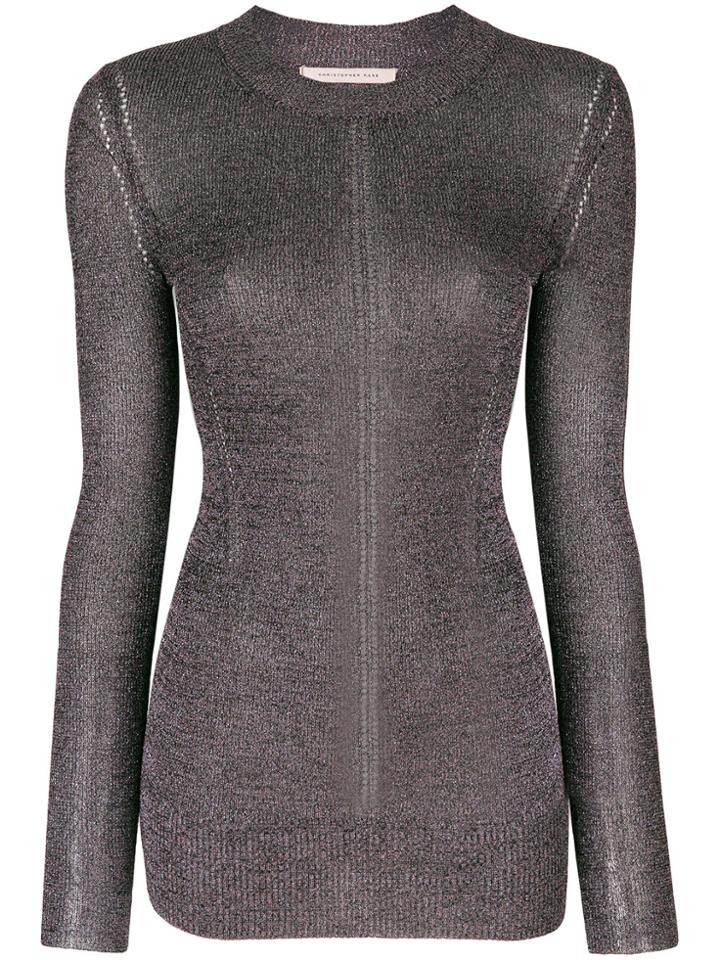 Christopher Kane Dna Metallic Jumper - Pink & Purple