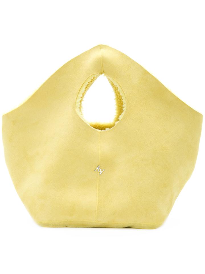 Astraet Furry Inside Tote Bag - Yellow & Orange