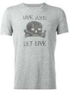 John Varvatos Printed T-shirt, Men's, Size: Large, Grey, Spandex/elastane/viscose