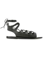 Ancient Greek Sandals Antigone Sandals, Women's, Size: 37, Black, Leather