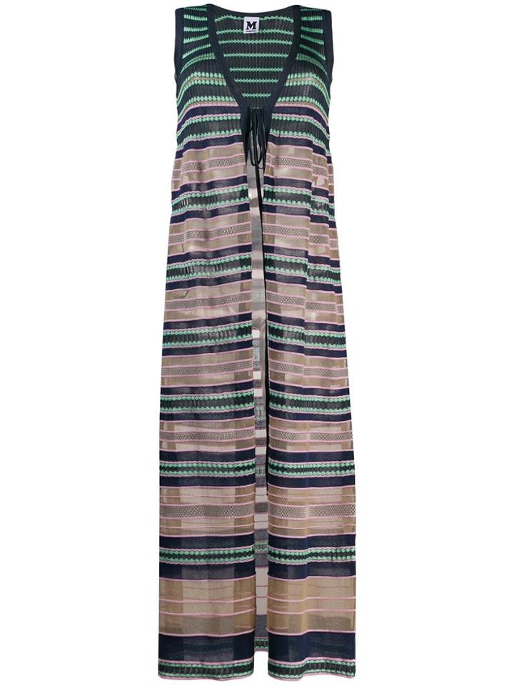 M Missoni Striped Maxi Cardigan - Blue