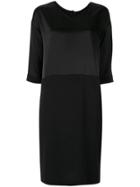 Knott Bi-material Dress - Black