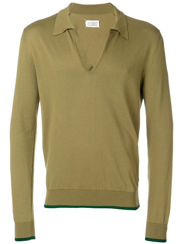 Maison Margiela V-neck Pullover - Green