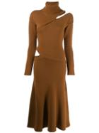 Each X Other Asymmetric Sweater Dress - Brown