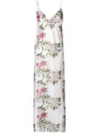 Pink Memories Floral Print Maxi Dress - White