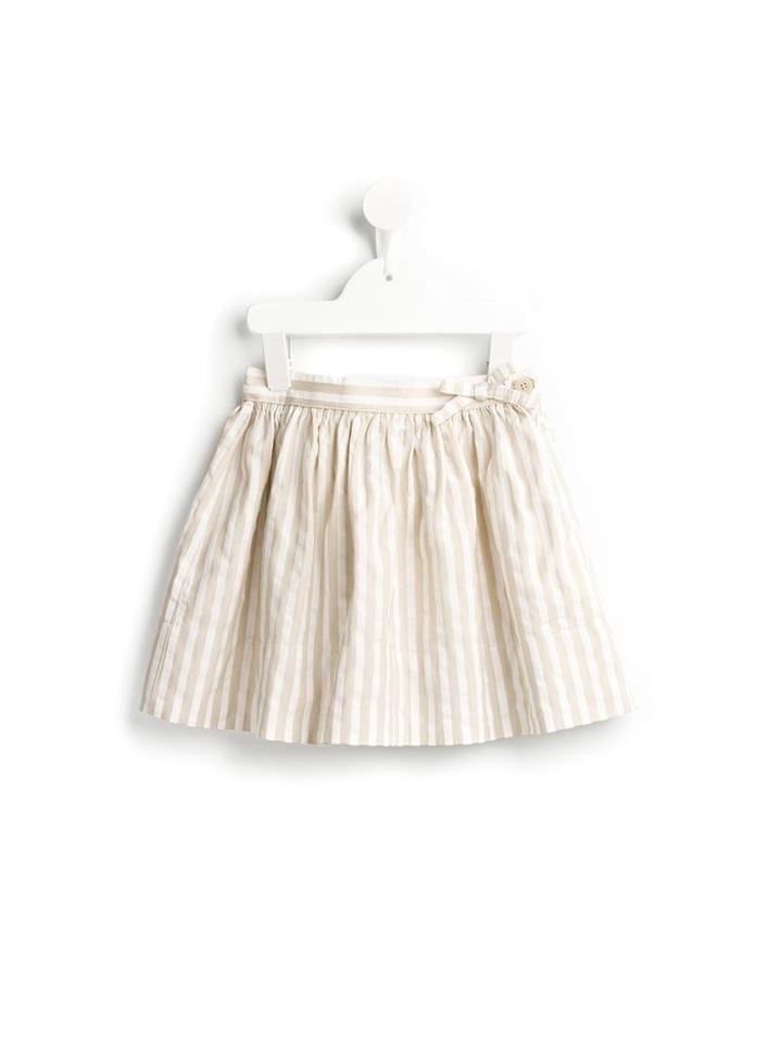 Il Gufo Flared Striped Skirt, Girl's, Size: 12 Yrs, White