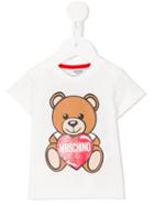 Moschino Kids Teddy Bear Logo Print T-shirt, Girl's, Size: 18-24 Mth, White