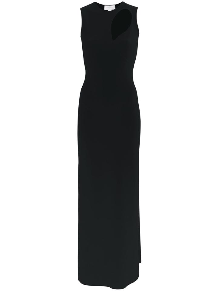 Esteban Cortazar Knitted Teardrop Column Gown - Black