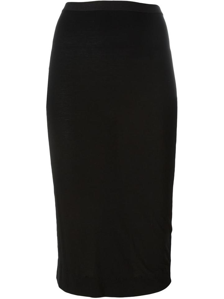 Rick Owens Lilies Short 'pillar' Skirt, Women's, Size: 42, Black, Cotton/polyamide/viscose