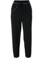 Brunello Cucinelli Cropped Trousers, Women's, Size: 42, Black, Polyester/acetate/cupro/virgin Wool