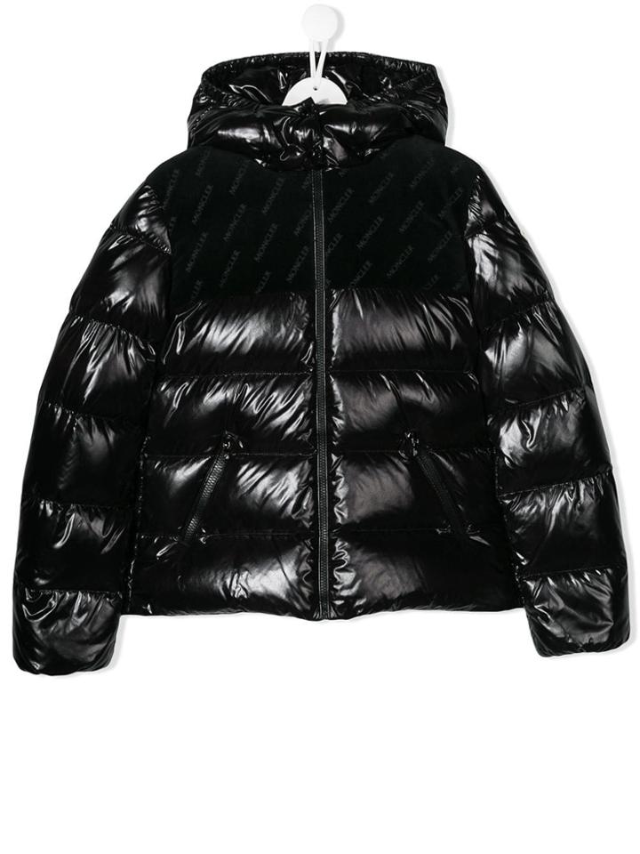 Moncler Kids Teen Paspale Puffer Jacket - Black