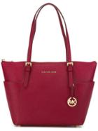 Michael Michael Kors 'jet Set Travel' Tote, Women's, Red, Calf Leather