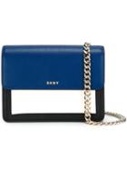 Dkny Mini Colour Bock Crossbody Bag, Women's, Blue, Leather/patent Leather