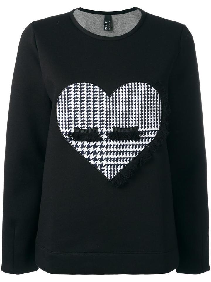 Mother Heart Patch Sweatshirt, Women's, Size: Xs, Black, Cotton/modal