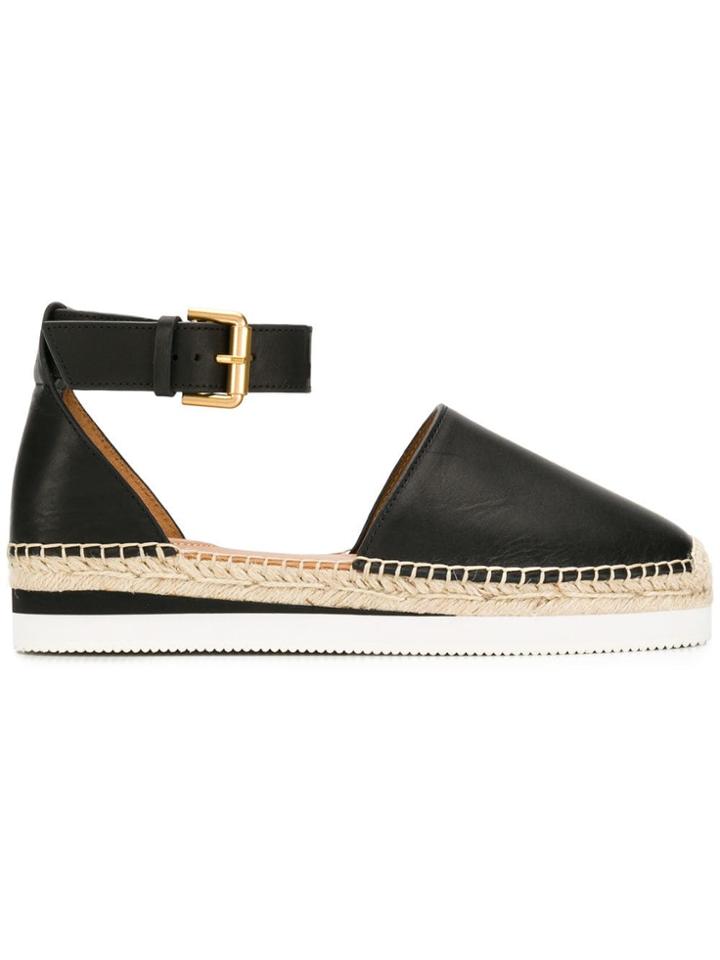 See By Chloé Platform Espadrilles - Black